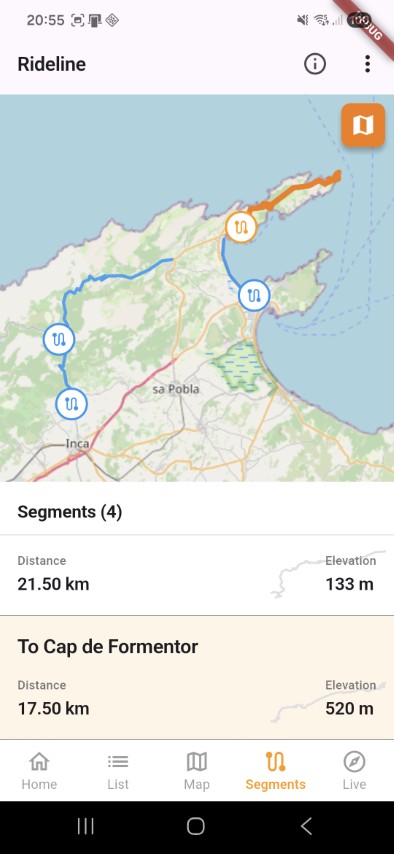 All Segments on a Map